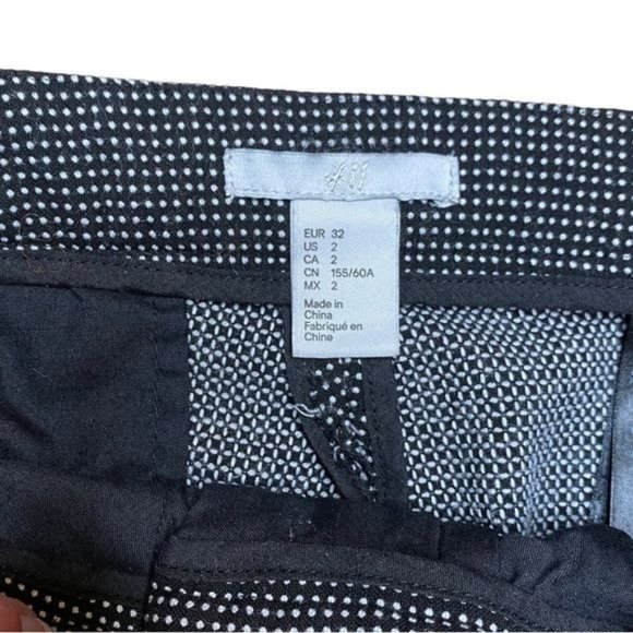 H&M Tuxedo Pants Tiny Dots Black White 2 - Picture 9 of 16